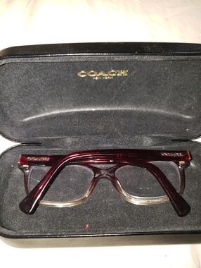 Coach Eyeglass Frames Red Clear #5484
